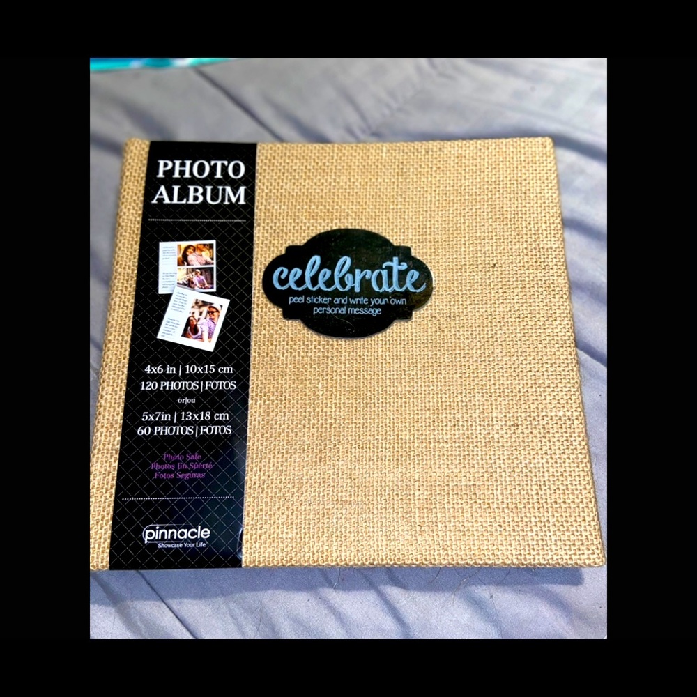 NWT pinnacle photo album/scrapbook with chalkboard shape label